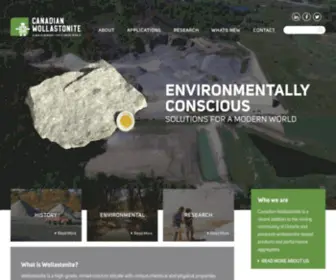 Canadianwollastonite.com(A White Mineral For A Green World) Screenshot