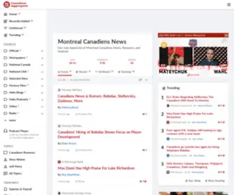 Canadiensaggr.com(Canadiens Aggregator) Screenshot