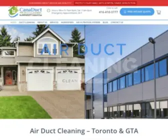 Canaduct.com(Toronto Air Duct Cleaning & Sanitize) Screenshot