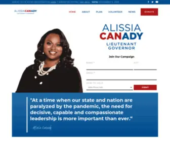 Canadyformissouri.com(Alissia Canady for Missouri) Screenshot