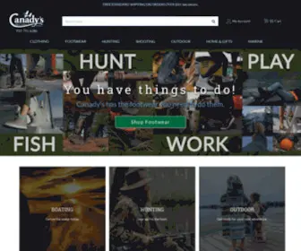 Canadyssportcenter.com(Outdoor Outfitters Store) Screenshot