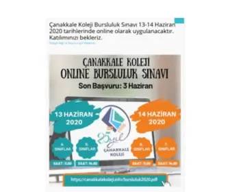 Canakkalekoleji.com(Çanakkale Koleji) Screenshot