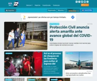 Canal12.com.sv(Canal 12 de El Salvador) Screenshot