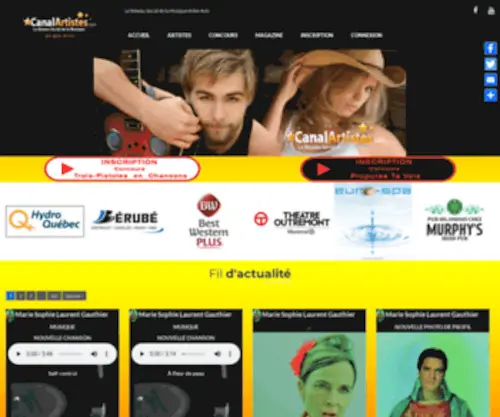 Canalartistes.com(Canal Artistes) Screenshot