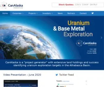 Canalaska.com(CanAlaska Uranium Ltd) Screenshot