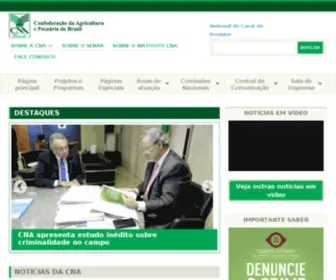 Canaldoprodutor.com.br(A Confederação da Agricultura e Pecuária do Brasil) Screenshot