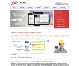 Canamexcom.com(SECURE mobile messages between smartphones & PCs) Screenshot