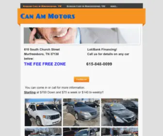 Canammotors.us(Can Am Motors) Screenshot