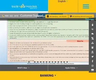 Canarabank.com(Personal Banking) Screenshot