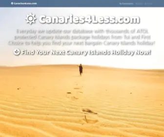 Canaries4Less.com(Find cheap bargain ATOL package holidays to the Canary Islands) Screenshot