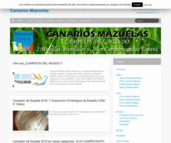 Canariosmazuelas.es(Pedro Mazuelas criador de canarios Y) Screenshot