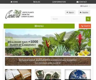 Canarius.com(Shop Exotic Plants from the Canary Islands) Screenshot