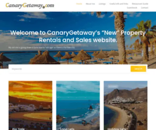 Canarygetaway.com(Home) Screenshot