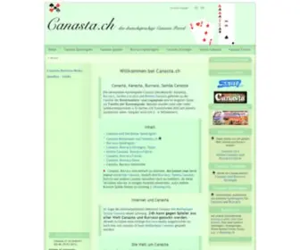 Canasta.ch(Startseite des deutschsprachigen Canasta) Screenshot