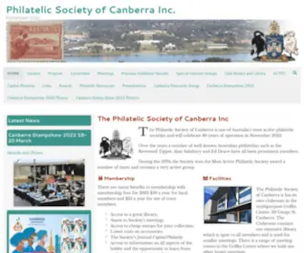 Canberrastamps.org(Philatelic Society of Canberra Inc) Screenshot