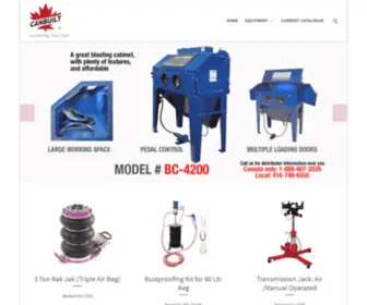 Canbuilt.com(Sayco/Canbuilt Industrial and Automotive Garage Equipment Supplier) Screenshot