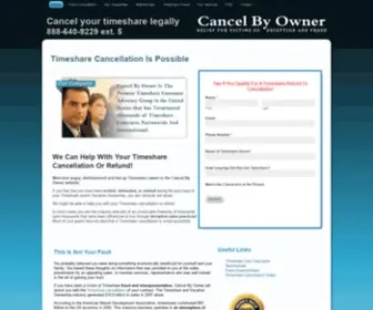 Cancelbyowner.org(Timeshare Cancellation) Screenshot