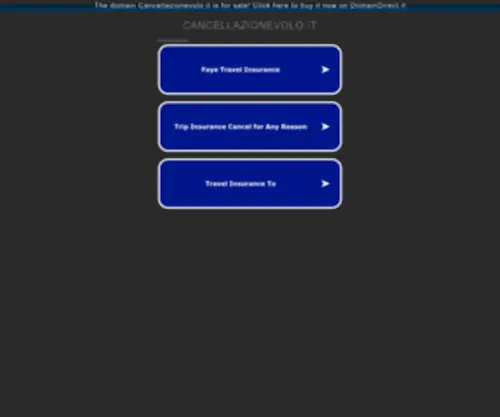 Cancellazionevolo.it(Decolla online con il dominio giusto per Cancellazione Volo) Screenshot