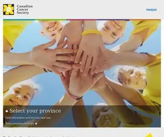 Cancer.ca(Canadian Cancer Society) Screenshot
