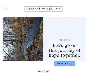 Cancercantkillme.com(Hope, Cancer, Blog, Jesus) Screenshot