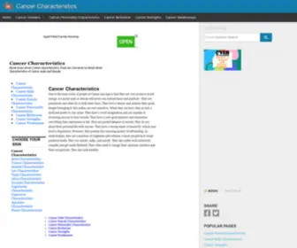 Cancercharacteristics.net(Cancer Characteristics) Screenshot
