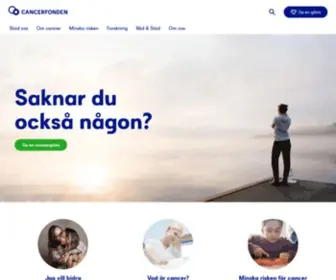 Cancerfonden.se(Cancerfondens vision är att besegra cancer) Screenshot