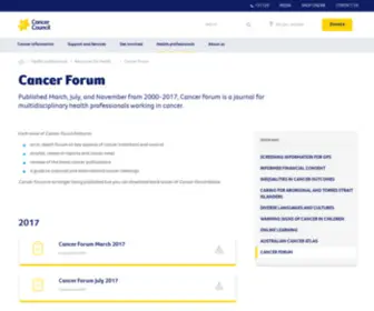 Cancerforum.org.au(Cancer Forum) Screenshot
