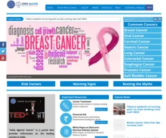 Cancerindia.org.in(India Against Cancer) Screenshot