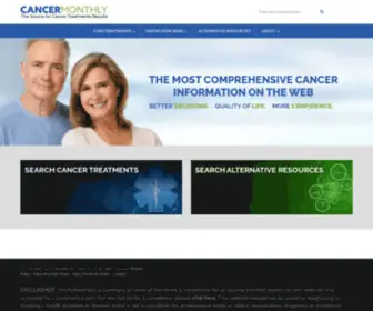 Cancermonthly.com(Information about 100s of cancer treatments so) Screenshot