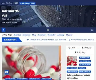 Cancernewblog.com(Otro sitio realizado con WordPress) Screenshot