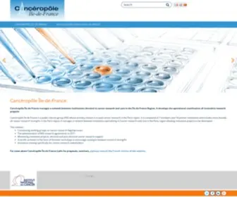 Canceropole-IDF.fr(Cancéropôle) Screenshot