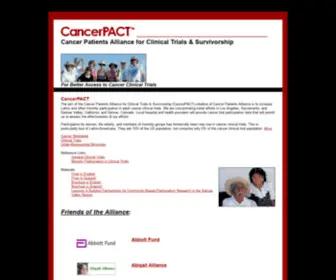 Cancerpact.org(Cancer Patients' Alliance for Clinical Trials) Screenshot