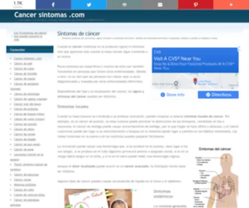 Cancersintomas.com(Cancersintomas) Screenshot