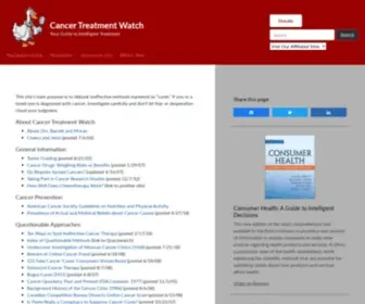 Cancertreatmentwatch.org(This site's main purpose) Screenshot