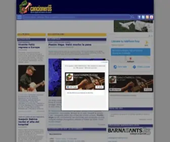 Cancioneros.com(Diario Digital de Música de Autor. Cancioneros y discografías de Trovadores y Cantautores) Screenshot