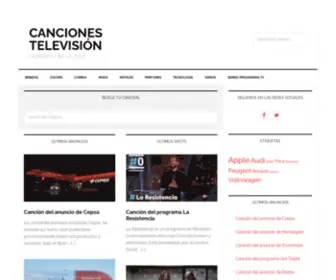 Cancionesdetelevision.com(Canciones De Anuncios De Televisión) Screenshot