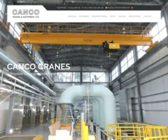 Cancocranes.com(Your Complete Crane and Hoist Experts) Screenshot