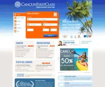 Cancunfirstclass.com(Cancun hotels & Riviera Maya hotels) Screenshot