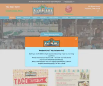 Cancunkingston.com(Cancun Family Mexican Restaurant) Screenshot