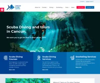 Cancunscubacenter.com(Scuba Diving in Cancun) Screenshot