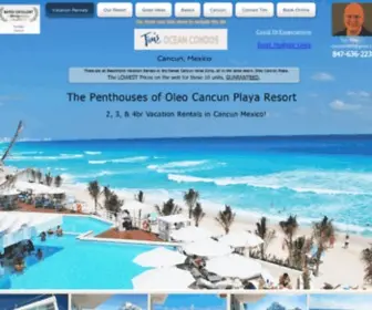 Cancunvacationrentals1.com(Beachfront Cancun Vacation Rentals) Screenshot