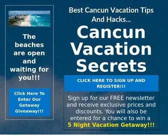 Cancunvacationsecrets.com(Get updated information on what) Screenshot