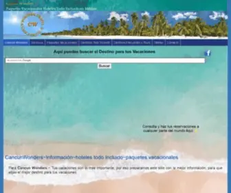 Cancunwonders.com(Hoteles) Screenshot