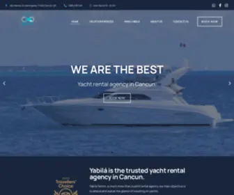 Cancunyachtsyabila.com(Yacht Rental in Cancun & Riviera Maya) Screenshot