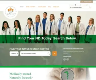 Cand.ca(The Canadian Association of Naturopathic Doctors (CAND)) Screenshot