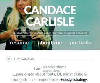 Candacecarlisle.com(The Creative Website of Candace Carlisle) Screenshot