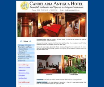 Candelariahotel.com(Hotel Candelaria Antigua) Screenshot