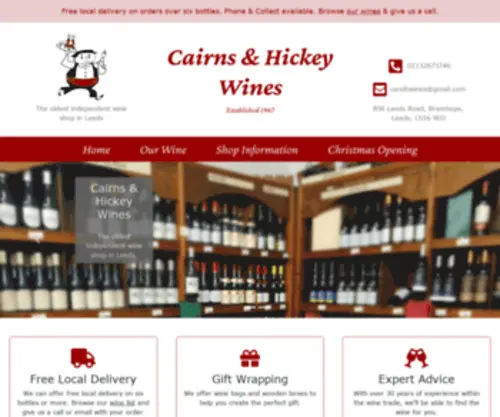 Candhwines.co.uk(Cairns & Hickey Wines) Screenshot