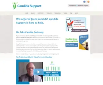 Candidasupport.net(Understanding Candida Symptoms & Cleanses) Screenshot