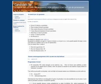 Candidats.be(Le logiciel libre au cœur des parlements) Screenshot